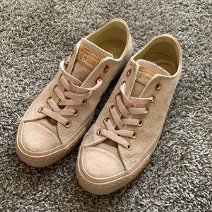 Women’s Light Pink Rose Gold Converse Casual Shoes